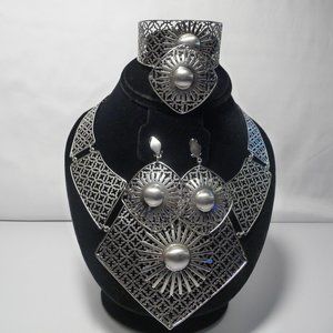 African Statement Necklace Set